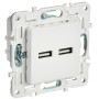 SKANDY Розетка USB A+A 3,1А SK-R15W арктический белый