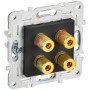 SKANDY Аудиорозетка 4-местная SK-A01Bl черный