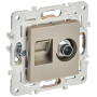 SKANDY Розетка двойная TV+RJ45 кат.5E SK-A14Sh шампань