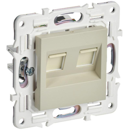 SKANDY Розетка компьютерная двойная RJ45 кат.6 SK-K04B бежевый