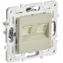 SKANDY Розетка компьютерная двойная RJ45 кат.6 SK-K04B бежевый