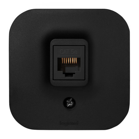 Quteo Чёрный Розетка компьютерная RJ45 кат. 5e
