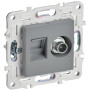 SKANDY Розетка двойная TV+RJ45 кат.6E SK-A15Gr серый