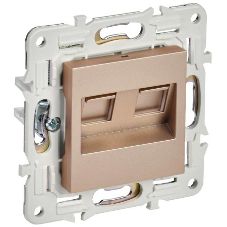 SKANDY Розетка компьютерная двойная RJ45 кат.5E SK-K03Sa песочный