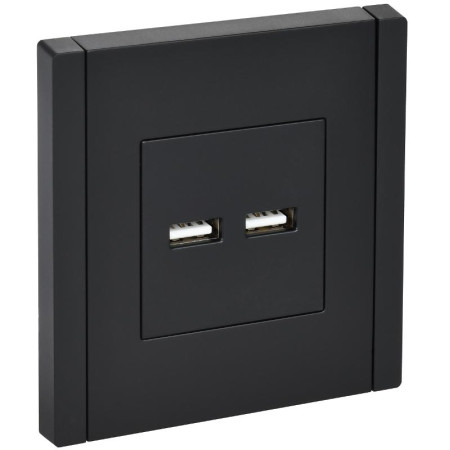 FORTE&PIANO Розетка USB A+A 3,1А FP149 черный