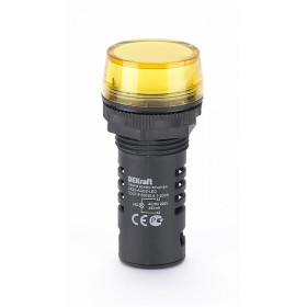 Лампа комм. ADDS 22 мм LED жел. 220В AC/DC ЛK-22
