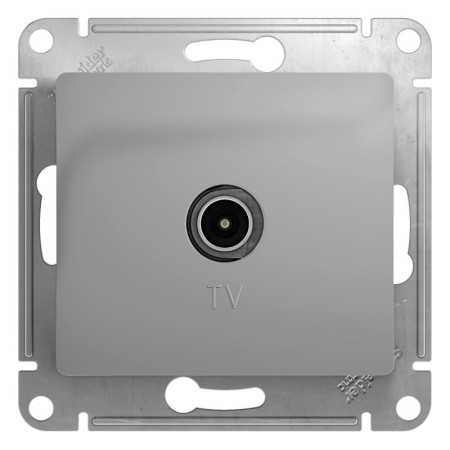 Glossa Алюминий TV Розетка проходная 4DB