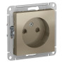 AtlasDesign Шампань Розетка без заземления со шторками, 16А, механизм