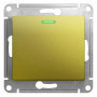 Glossa Фисташковый Выключатель 1-клавишный с подсветкой, сх.1а, 10AX