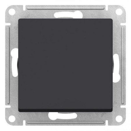 AtlasDesign Aqua Карбон Переключатель 1-клавишный IP44, сх.6, 10АХ, механизм