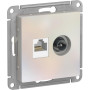 AtlasDesign Жемчуг Розетка 2-ая комп+TV, RJ45+TV, кат.5E, механизм