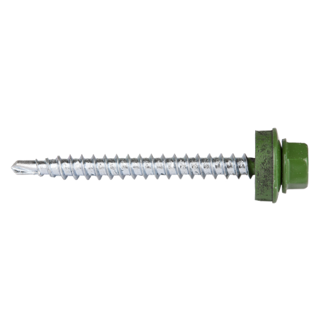 Саморез КР св. 4,8х51 RAL-6002 (зелёный) (200 шт) - ведро ( 1,462 кг)