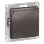AtlasDesign Мокко Розетка с заземлением, со шторками, с крышкой, 16А, механизм