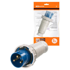 Вилка 033 2Р+РЕ 63А 220В IP54