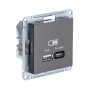 AtlasDesign Мокко USB Розетка A + тип-C 45W высокоскоростной заряд QC PD