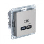 AtlasDesign Шампань USB Розетка тип-C 65W высокоскоростной заряд QC PD