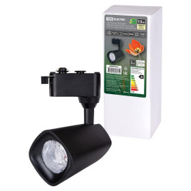 Светильник трековый однофазный LED TRL-02-015-WB 15 Вт, 24°, 3000 К, 90 Ra, черный,