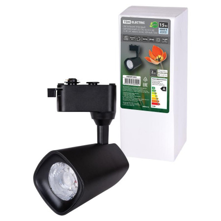 Светильник трековый однофазный LED TRL-02-015-NB 15 Вт, 24°, 4000 К, 90 Ra, черный,