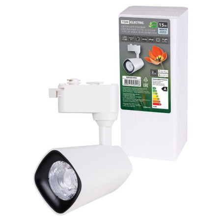 Светильник трековый однофазный LED TRL-02-015-NW 15 Вт, 24°, 4000 К, 90 Ra, белый,