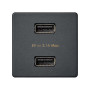 Зарядное устройство 2xUSB 2.1А 230В цвета графит S27