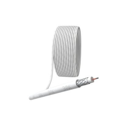 ЭРА Кабель коаксиальный RG-6U, 75 Ом, CCS/(оплётка Al 32%), PVC, цвет белый, бухта 100 м, SIMPLE