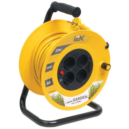 Удлинитель на катушке УК20 с т/з 4 места 2Р/20м 2х0,75 мм2 "Garden"