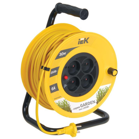 Удлинитель на катушке УК30 с т/з 4 места 2Р/30м 2х0,75 мм2 "Garden"