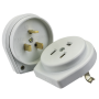 Разъем РШ-ВШ 32А 250В 2P+PE (СУ) пластиковый бел. EKF PROxima