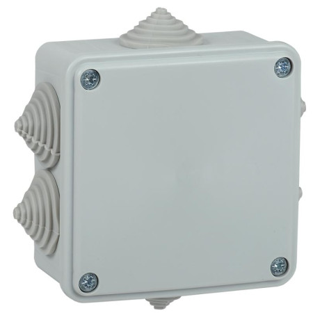 Коробка распределительная КМ для о/п 100х100х45мм IP44 6 вв. (7035) IEK