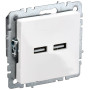 BRITE Розетка USB A+A 3,1А РЮ10-1-БрБ белый
