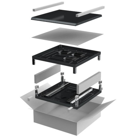 LINEA N Компл. осн. и крыша 600х800мм шкафа 18-27U чер.