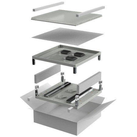 LINEA N Компл. осн. и крыша 600х800мм шкафа 18-27U сер.