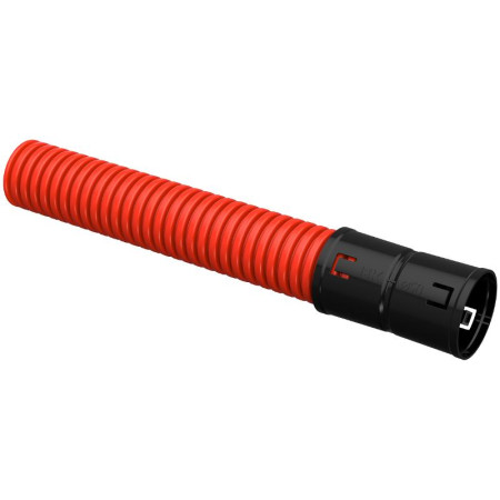 ELASTA Труба гофр. двустенная ПНД d50мм красная (25м)