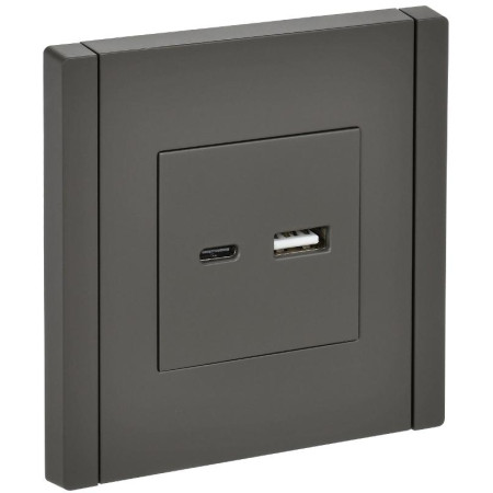 FORTE&PIANO Розетка USB A+C 3,1А FP350 серый