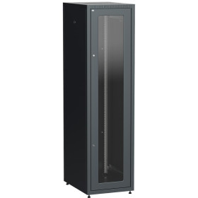 Шкаф LINEA E 42U 600х800мм двери 2шт стек. и метал. чер.