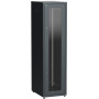 Шкаф LINEA E 42U 600х800мм двери 2шт стек. и метал. чер.