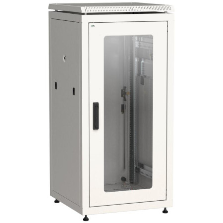 Шкаф сетевой 19" LINEA N 18U 600х600 мм стеклянная передняя дверь, задняя металлическая серый