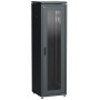 Шкаф сетевой 19" LINEA N 38U 600х800 мм стеклянная передняя дверь, задняя металлическая черный