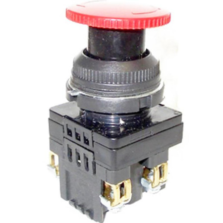 КЕ-131 У3 исп.2, красный, 1з+1р, гриб с фиксацией, IP40, 10А, 660В, выключатель кнопочный (ЭТ)