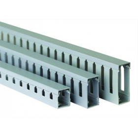Короб перфорированный серый RL75 25х30