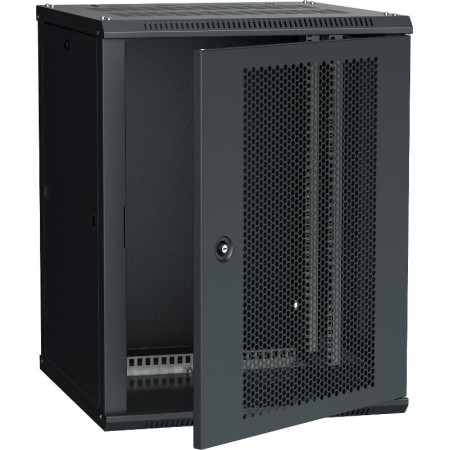 Шкаф LINEA W 12U 600x600 мм дверь перфорированная, RAL9005