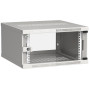 Шкаф LINEA WE 6U 600x600мм дверь стекло серый