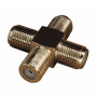 Переходник соединитель гнездо Fx4 (F- крест)