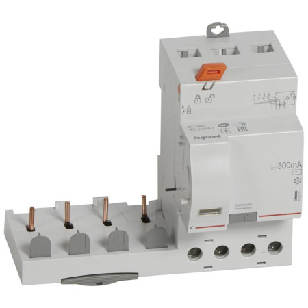 Дифференциальный блок DX3 - тип AC - 300 мА - 4П - 400 В~ - 40 А - 3 модуля
