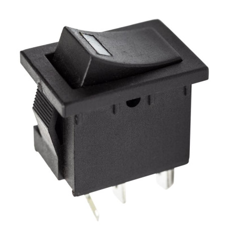 Выключатель клавишный 12V 15А (3с) ON-OFF черный с подсветкой Mini