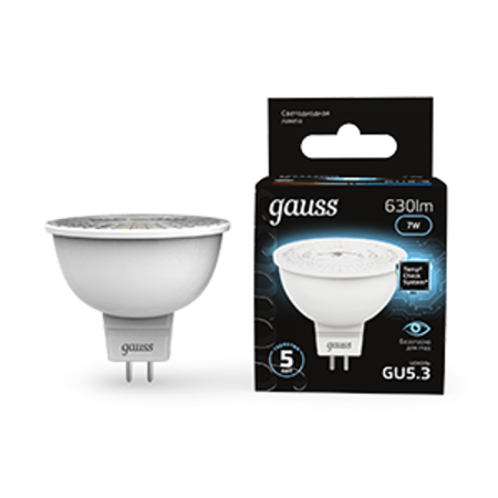 Лампа светодиодная LED 7Вт GU5.3 220В 4100К MR16