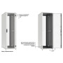 Шкаф напольный WZ-IT-458012-44AA-2-011-FP 19",45U,2096х800х1200мм,пер.и зад.дв.ст.одност.с перф.типа C 80%,сер.(RAL7035)разобр.