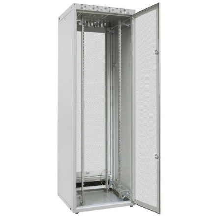 Шкаф напольный WZ-SZBD-058-ZCAA-11-0000-011 19",SZBD,36U,1696x600х600мм,стек.дв.c мет.вст.,руч.с зам.с трехт.фикс.,сер.(RAL 7035