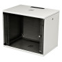 Шкаф настенный WZ-2733-01-S3-011 (19"),серия SU,10U,490x600х400,со стекл.дв.ю,с открыв.стенками,сер. (RAL 7035) (SU-110) собр.