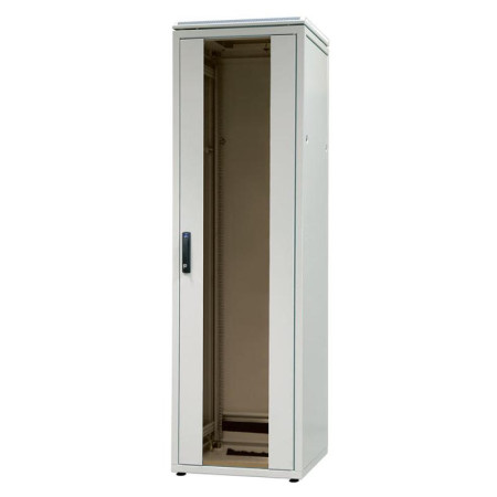 Шкаф напольный WZ-SZBD-010-ZCAA-11-0000-011 19",SZBD,45U,2096x600х600мм,стек.дв.c мет.вст.,руч.с зам.с трехт.фикс.,сер.(RAL 7035